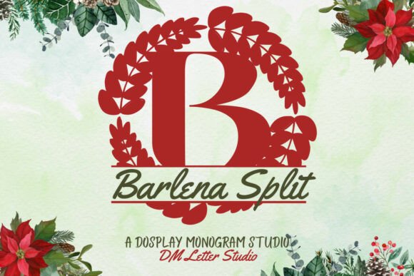 Barlena Split Monogram: A Clean Display Font for Campaign Designers