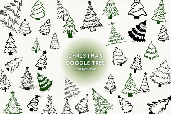 Christmas Doodle Tree: A Whimsical Dingbats Font for Web Design