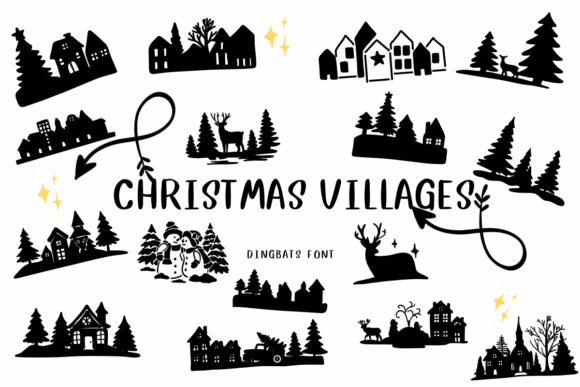 Christmas Villages: A Dingbats Typeface for Festive Marketing