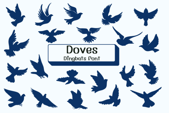 Doves Typeface: A Sketched Dingbats Font for Campaign Visuals
