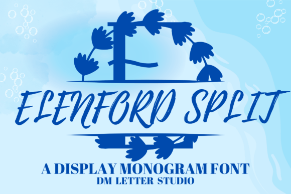 Elenford Split Monogram Font: Elegant Initials Made Simple