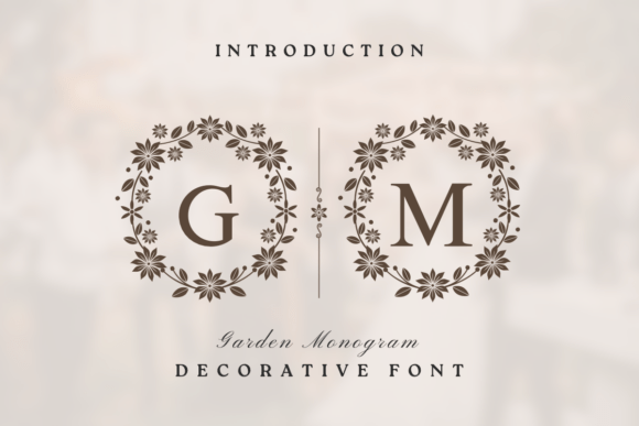 Garden Monogram Font for Web Design