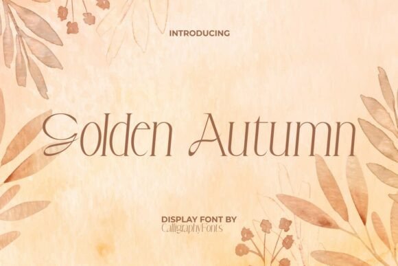Golden Autumn Serif Font for Handmade Product Design