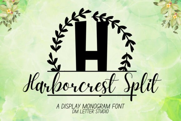 Harborcrest Split Monogram: A Font for Coastal Brand Elegance