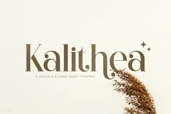 Kalithea: A Serif Display Font with Art Nouveau Charm for Crafters