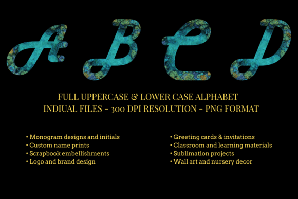 Ocean Stone Script Alphabet: Coastal Craft Font for Creators