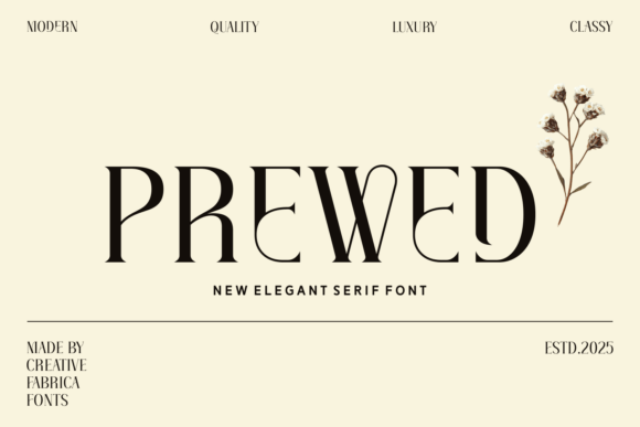 Prewed: A Romantic Serif Font for Handmade Sellers