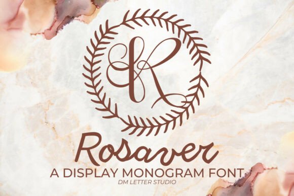 Rosaver Monogram: A Decorative Font for Elegant Editorial Design