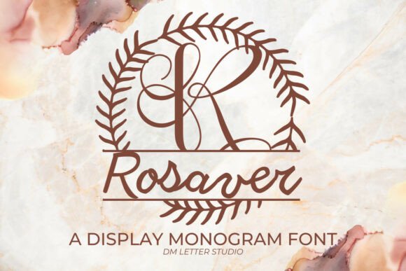 Rosaver Split Monogram – A Designer’s Take on a Decorative Typeface