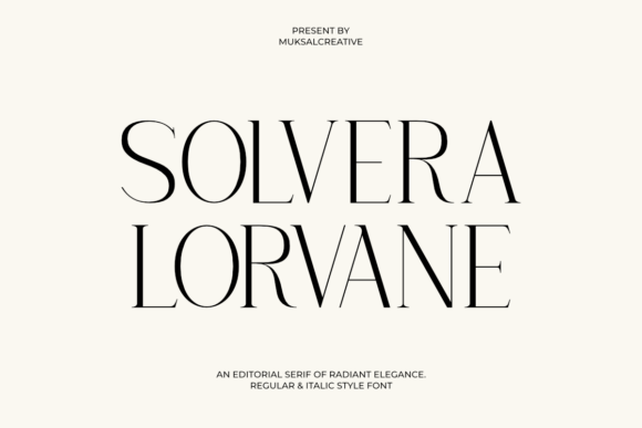 Solvera Lorvane: A Serif Typeface for Editorial Excellence