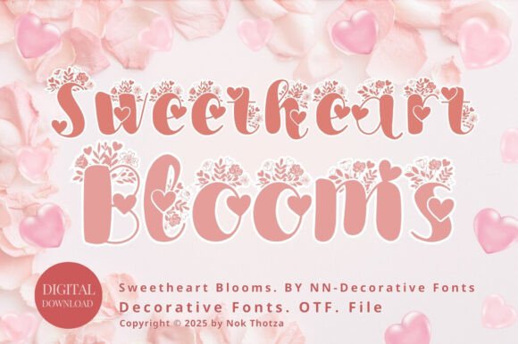 Sweetheart Blooms: A Decorative Font That Brings Romance to Your Brand