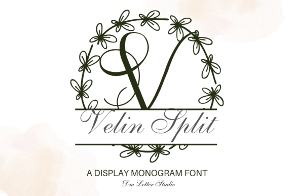 Velin Split Monogram: A Creative Font for Branding