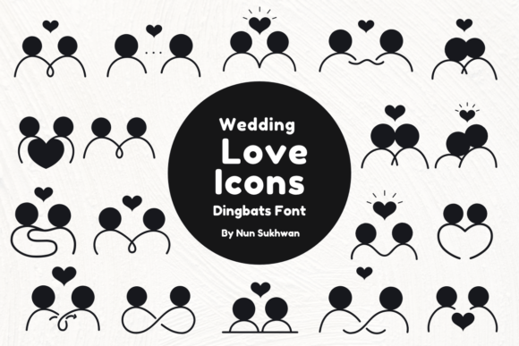 Wedding Love Icons Font